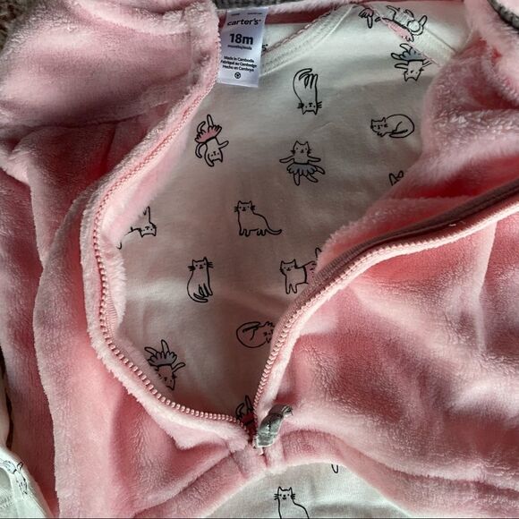 Carters 2 piece little jacket set cat jacket 9m - Picture 6 of 6